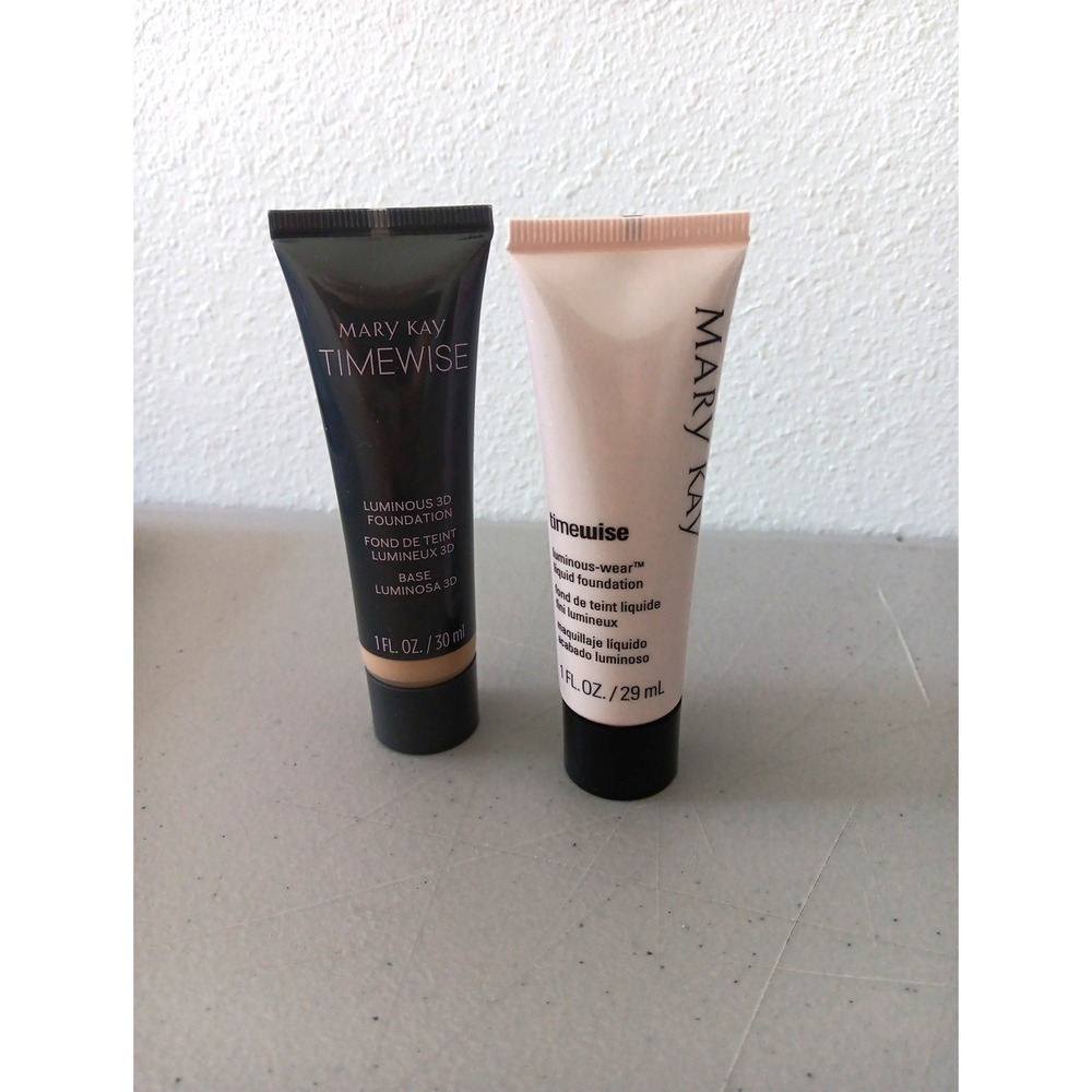 2 Mary Kay TimeWise Foundation 1 FL‎ OZ Each NEW Beige Luminous Wear